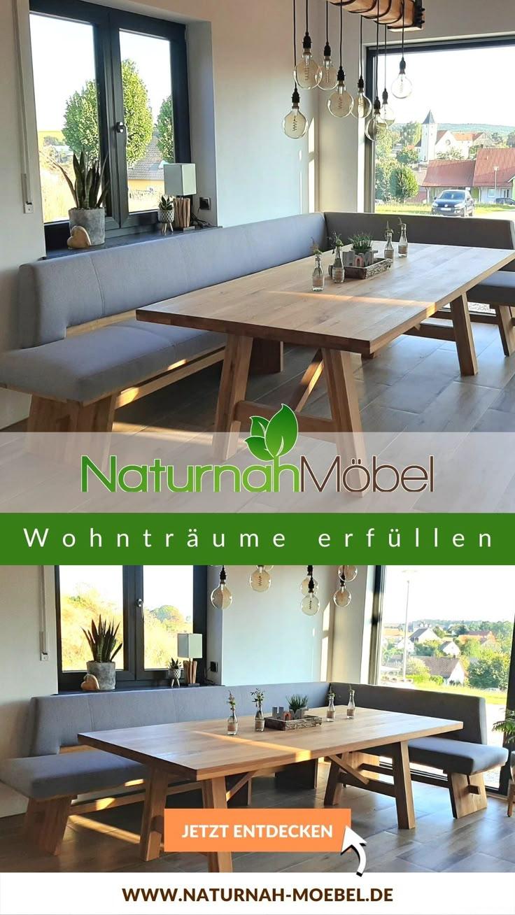Modernes Esszimmer aus <b>Massivholzmöbeln</b>
