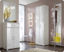 Flur - Garderobe Dielenschrank Hochglanz Lack weiss Brooklyn