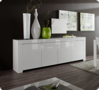 Sideboard Kommode wei� Hochglanz Lack Italien Livorno1