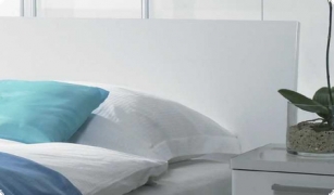 Bett Doppelbett Domicilio, 180 X 200 wei� echt Hochglanz Lack Italien